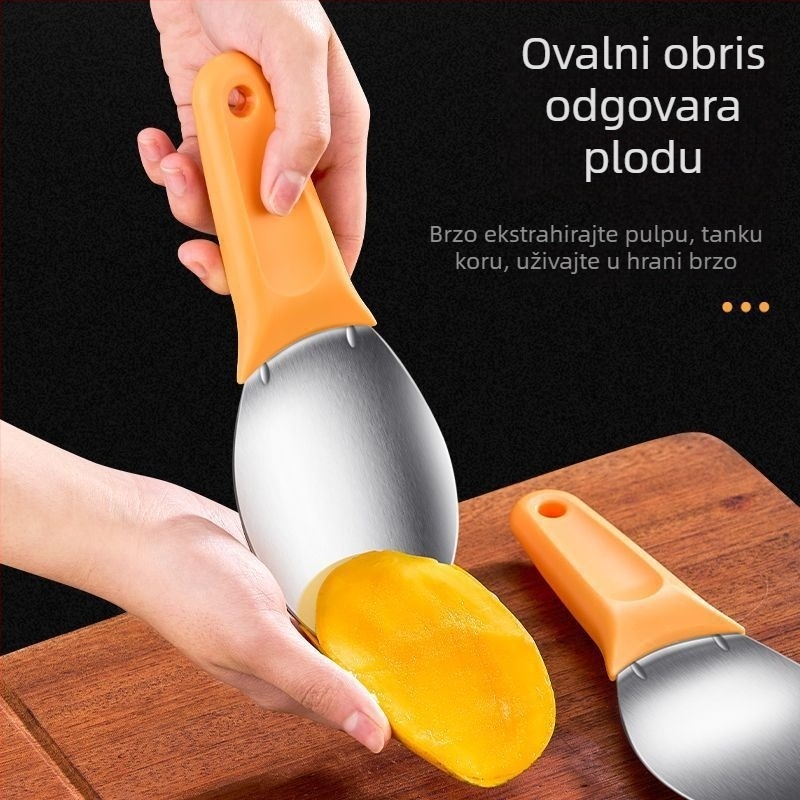 Alat za sjeckanje manga na kockice i dinje na kockice, nož za guljenje, žličica za voće i odjeljivač voća
