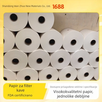 Jednokratne rolne filtra za kavu za espresso aparat, prilagodljive; od drvene celuloze; dimenzije 10 cm x 200 m; 33 g; moderni minimalistički dizajn.