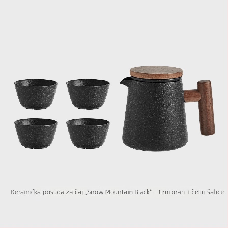 Keramički čajnik za kućnu pripremu čaja, visokokvalitetan Kung Fu čajni set, jedan lonac s odjeljivanjem čaja i vode
