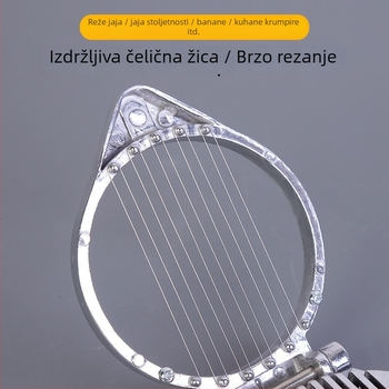 Rezač jaja od aluminijske legure za kućnu i komercijalnu upotrebu, šestorezni rezač jaja