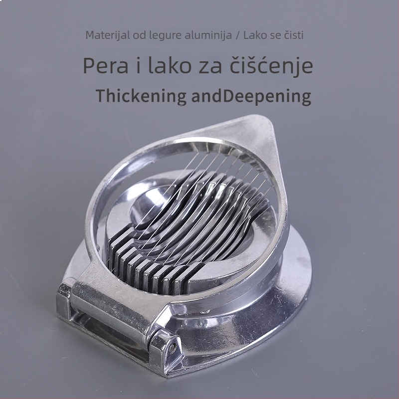Rezač jaja od aluminijske legure za kućnu i komercijalnu upotrebu, šestorezni rezač jaja
