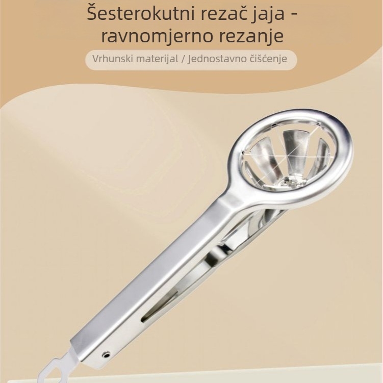 Višenamjenski rezač jaja od 304 nehrđajućeg čelika, za kućnu upotrebu