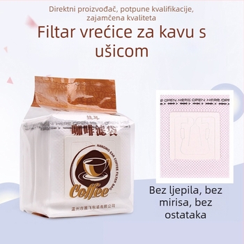 Zhanfei vrećice za filter kave s ušima za vješanje, japanski papir za filtriranje, prehrambene kvalitete, veličina 75×90 mm