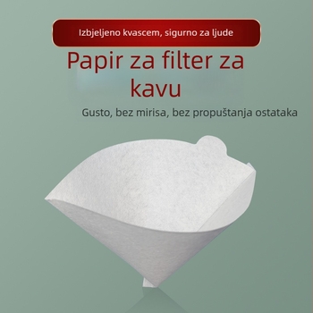 Huilaimei V60 filter papir za kavu, bijeli, 100 komada, za 2–4 šalice, pour-over filtriranje