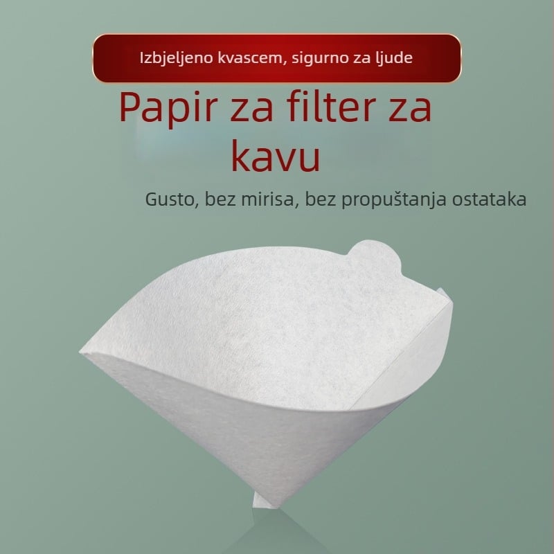 Huilaimei V60 filter papir za kavu, bijeli, 100 komada, za 2–4 šalice, pour-over filtriranje