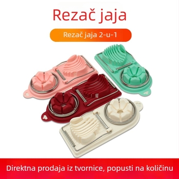 Višenamjenski rezač za jaja u japanskom stilu i razdjelnik, dvostruka glava, dva u jedan alat