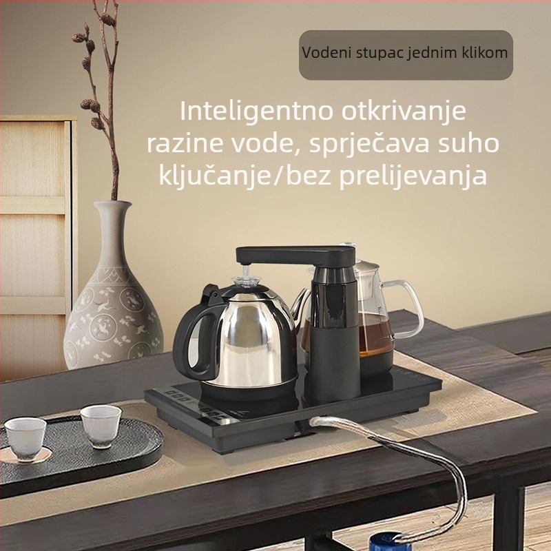 Pametni potpuno automatski električni čajnik s dovodom vode i ugrađenom kućnom čajnom stolom