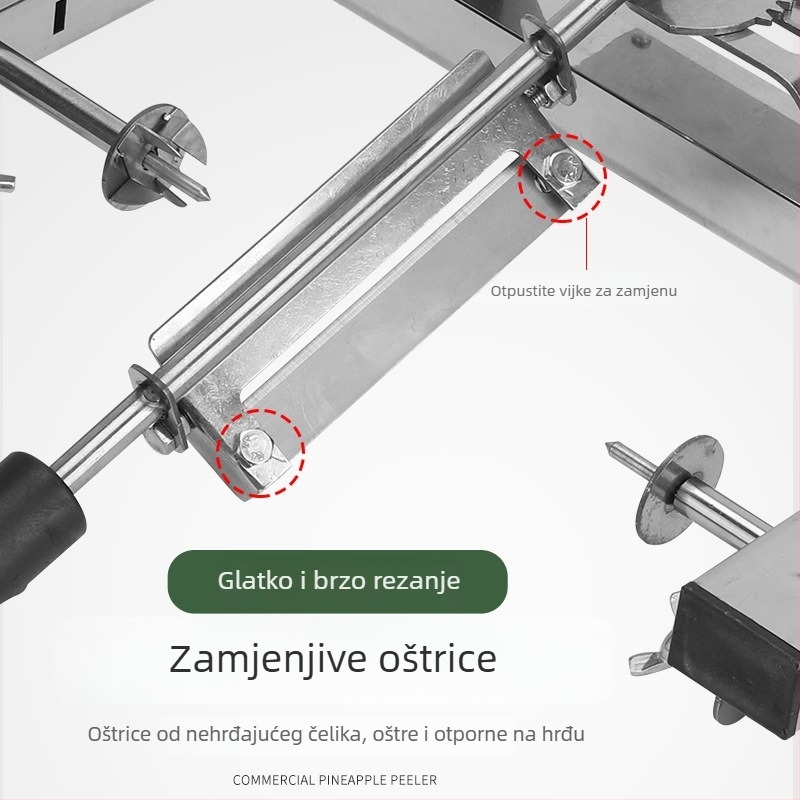 Automatski oguljač ananasa od nehrđajućeg čelika s uklanjanjem očiju