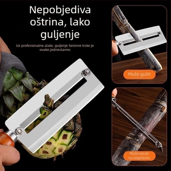 Nerđajući čelik nož za šećernu trsticu, debeli nož za guljenje, oštar alat od karbonske čelika za ananas, višenamjenski alat za voće i povrće
