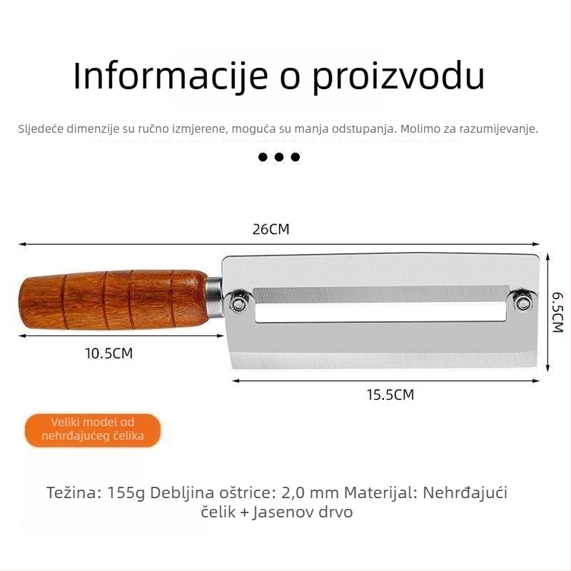 Nerđajući čelik nož za šećernu trsticu, debeli nož za guljenje, oštar alat od karbonske čelika za ananas, višenamjenski alat za voće i povrće
