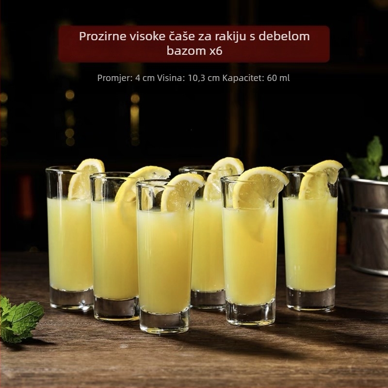 Set posuđa za bar: čaše za shot u obliku projektila i čaše za koktel