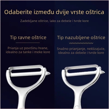 Škrabac za voće od legure cinka, višenamjenski kuhinjski alat za oguljenje voća i povrća, nož za oguljenje krumpira.