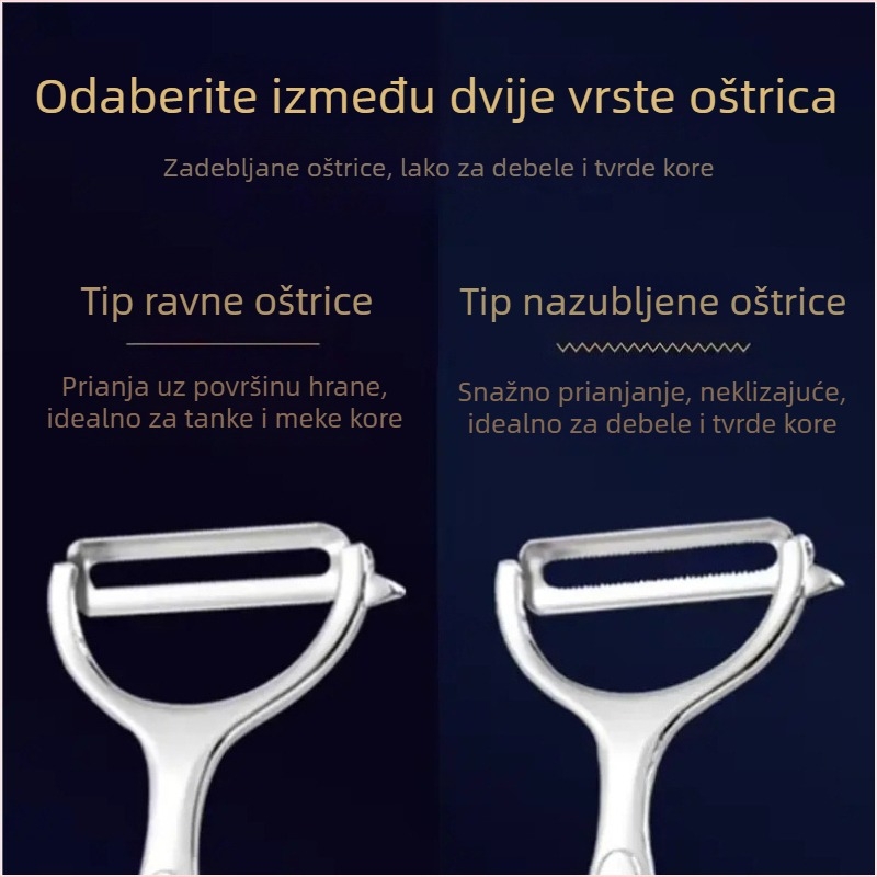 Škrabac za voće od legure cinka, višenamjenski kuhinjski alat za oguljenje voća i povrća, nož za oguljenje krumpira.