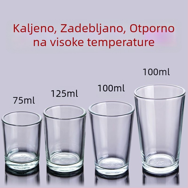 Set čaša od kaljenog stakla za kućnu uporabu: male čašice za shot, čaše za pivo i čaše za vodu