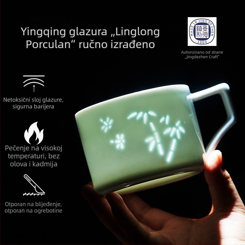 Set keramičkih šalice za kavu s podmetačem, visoke kvalitete, latte šalica, kutija za poklone, mogućnost prilagođavanja