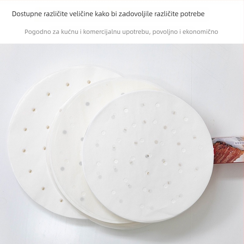 Jednokratni parni papir za hranu, kružnog oblika, neljepljiv, za dim sum i mantou