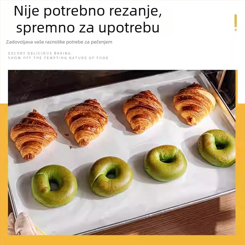 PE premazani pekarski papir za pećnicu, podloge za tijesto, kruh i kolače, neprijanjajući papir
