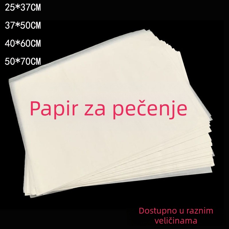 Papir za pečenje s apsorpcijom ulja za kolače i kruh, podloga za tepsiju u pećnici, otporan na visoke temperature za prženu piletinu, poseban papir za air fryer.