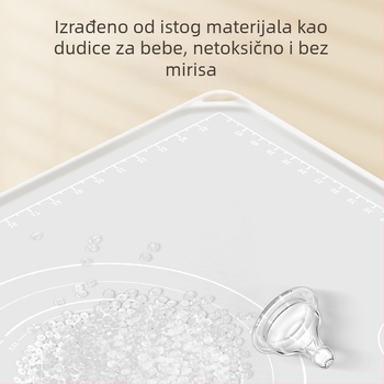 Silikonska podloga za mijesanje tijesta, hrana kvaliteta, debela površina za razvaljivanje tijesta i pečenje, neprijanjajuća