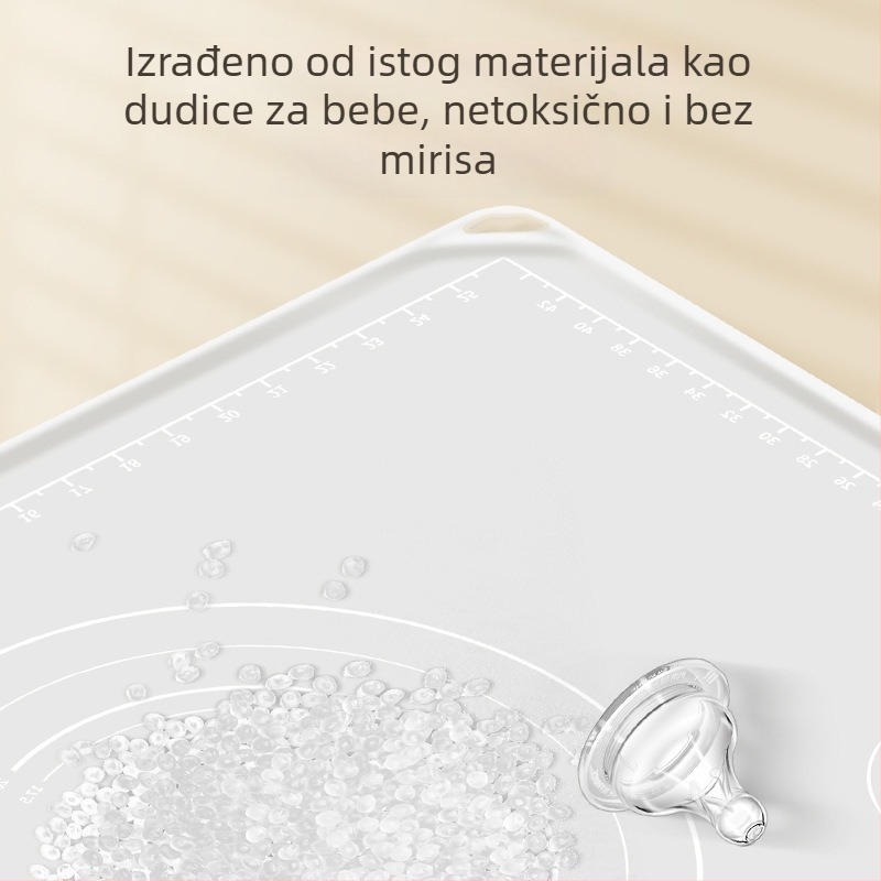 Silikonska podloga za mijesanje tijesta, hrana kvaliteta, debela površina za razvaljivanje tijesta i pečenje, neprijanjajuća