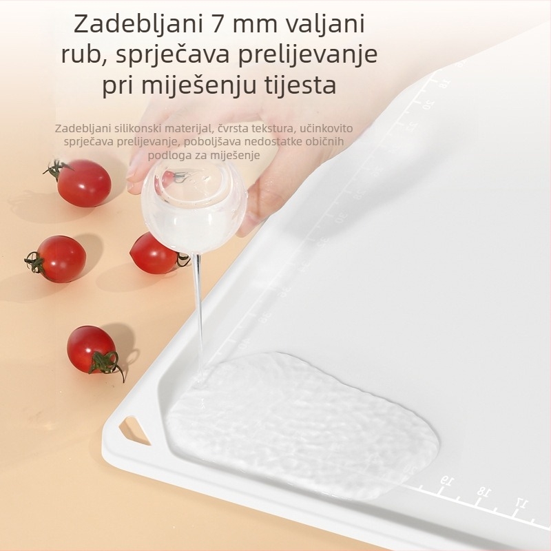 Silikonska podloga za mijesanje tijesta, hrana kvaliteta, debela površina za razvaljivanje tijesta i pečenje, neprijanjajuća