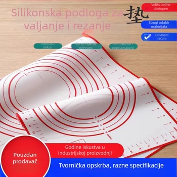 Platinasti silikon mat za mijesanje i fondant s mjernim oznakama, nelepljiv za pečenje
