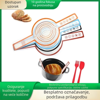 Silikonska podloga za tijesto za pečenje kruha s dugačkom drškom