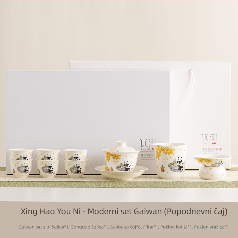 Prilagođeni gaiwan čajni set s logotipom – poslovni dar