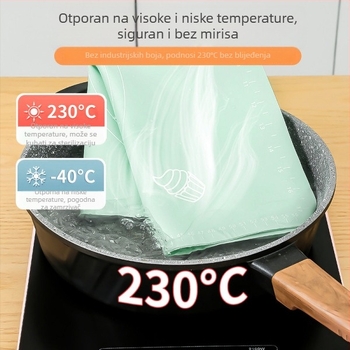 Silikonska podloga za tijesto – debeli sloj za mijesanje, daska za rezanje, antibakterijska, protuklizna, neprijanjajuća podloga za pečenje