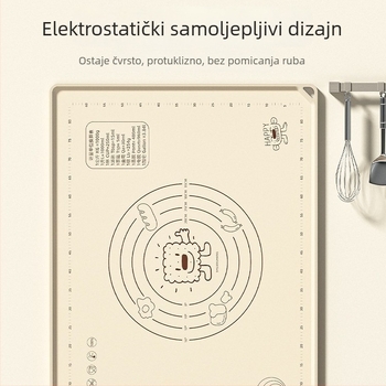 Debela silikonasta podloga za mijesanje tijesta, daska za tijesto i daska za razvlačenje za kućnu upotrebu