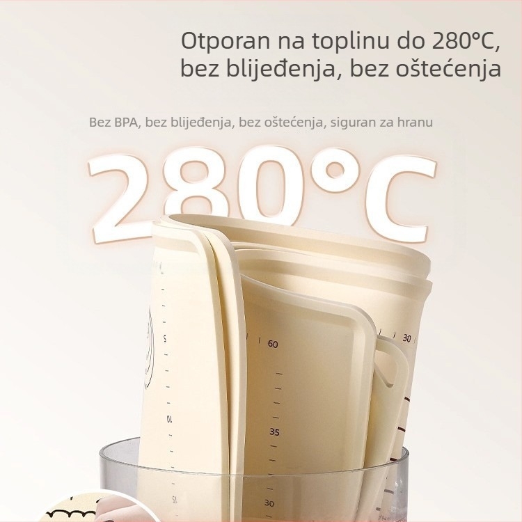 Debela silikonasta podloga za mijesanje tijesta, daska za tijesto i daska za razvlačenje za kućnu upotrebu