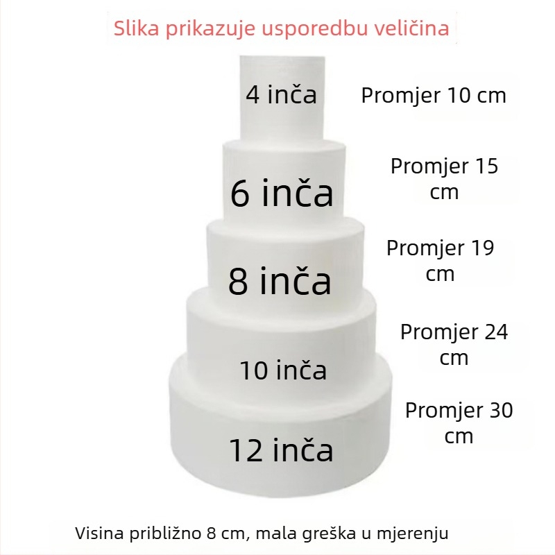 Model od pjene torte za fondantnu dekoraciju, kalup za pečenje, pjena baza, toranj od grickalica 4–12 inča
