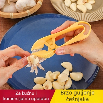 Ručni olupljivač češnjaka i pretiskač za češnjak, 430 nehrđajući čelik, dimenzije 13 x 5,2 cm, višefunkcijski kuhinjski alat