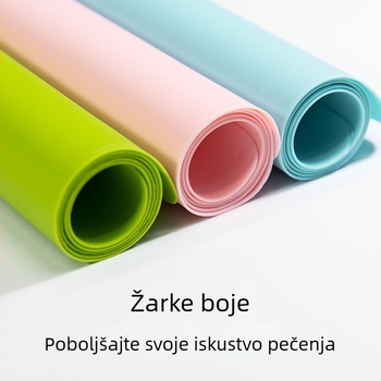 Silikonska podloga za tijesto, veliko, protuklizna ravna površina, daska za tijesto i pečenje kolača