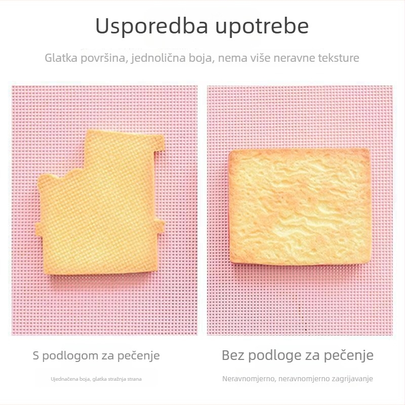 Silikonska podloga za pečenje keksa s šupljom mrežom, prehrambene kvalitete, prozračna, za ukrašavanje glazurom
