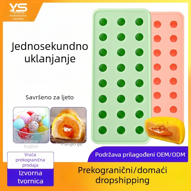 Silikonska kalupa za mooncakes s tekućim centrom i punjenim Tangyuan, s poklopcem, za pečenje