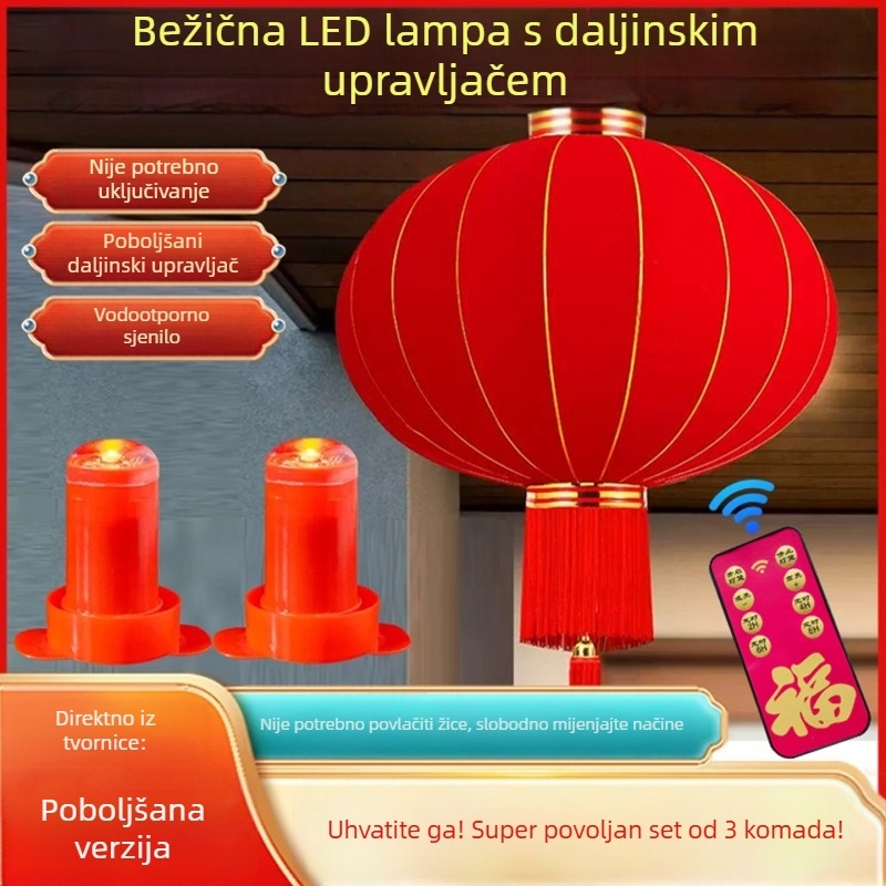LED fitil za fenjer, s daljinskim upravljačem i tajmerom