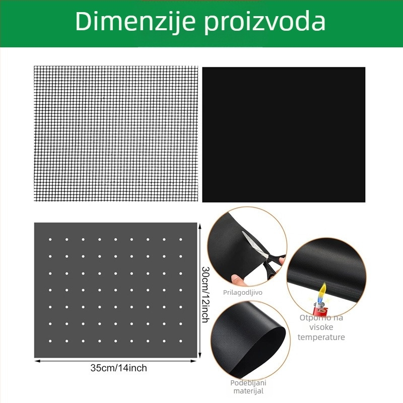 Silikonska podloga za pečenje, kvadratna, protuklizna, za mijesanje tijesta, pečenje keksa i kolača