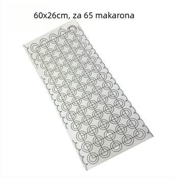 Silikonska podloga za pečenje macarona, 60×26 cm, protuklizna, neprianjajuća, za razvlačenje tijesta