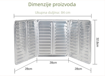 Aluminijska ploča otporna na masnoće za plinski štednjak, ploča za zaštitu od prskanja ulja u kuhinji