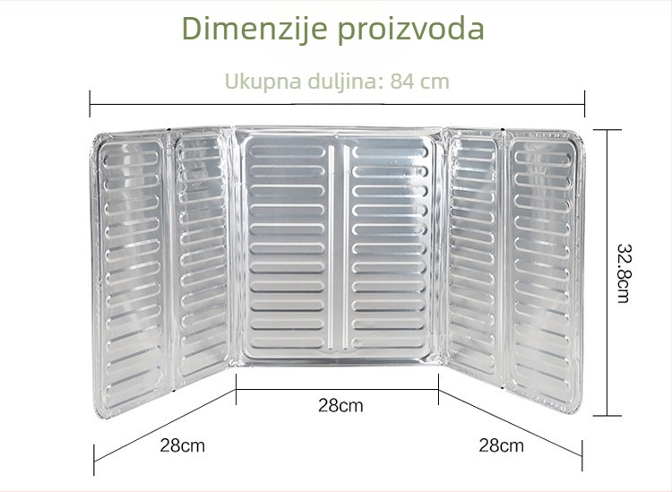 Aluminijska ploča otporna na masnoće za plinski štednjak, ploča za zaštitu od prskanja ulja u kuhinji