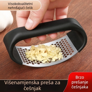 Kružni alat za pritiskanje i zgnječenje češnjaka, alat za guljenje češnjaka, kućanski kuhinjski dodatak