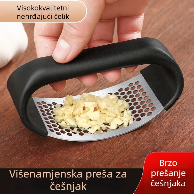 Kružni alat za pritiskanje i zgnječenje češnjaka, alat za guljenje češnjaka, kućanski kuhinjski dodatak