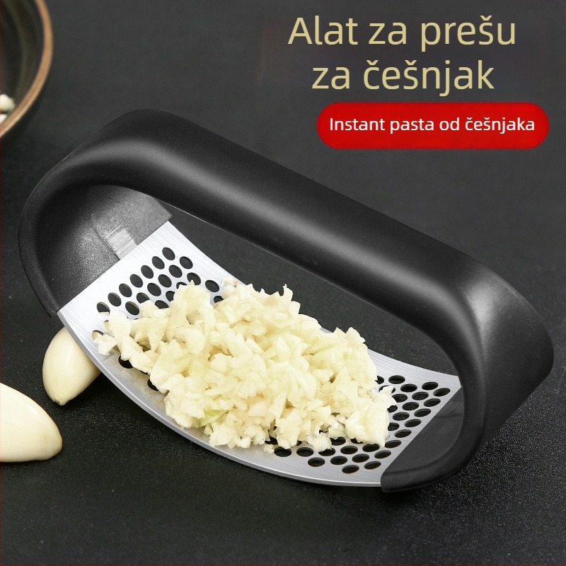 Kružni alat za pritiskanje i zgnječenje češnjaka, alat za guljenje češnjaka, kućanski kuhinjski dodatak