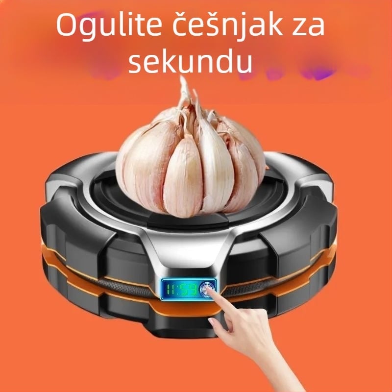 Silikonski čistilac češnjaka s automatskim oljuštivanjem i pritiskom za češnje i glavice, kuhinjski dodatak