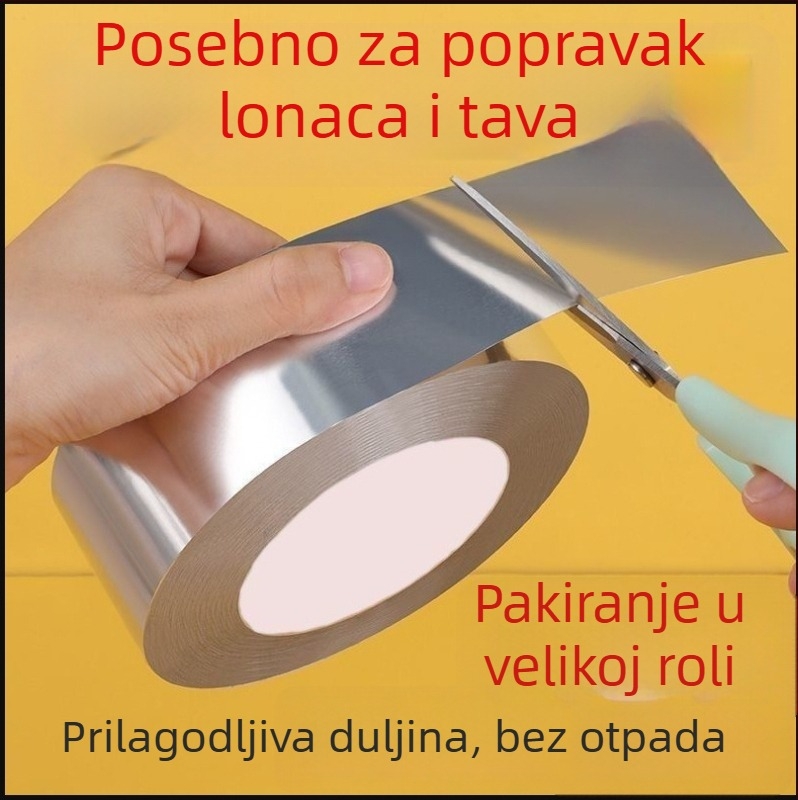 Kuhinjske vodootporne i masnootporne samoljepljive naljepnice za brtvljenje rubova ploče i sudopera, aluminijske folije naljepnice