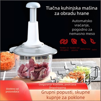 Ručna presa za češnjak i zgnječenje – višenamjenski kuhinjski alat, plastika za prehrambenu upotrebu