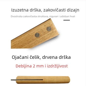 Nehrđujuća čelična špachtla s japanskim stilom pod kutom, za čišćenje zidova i žbuke