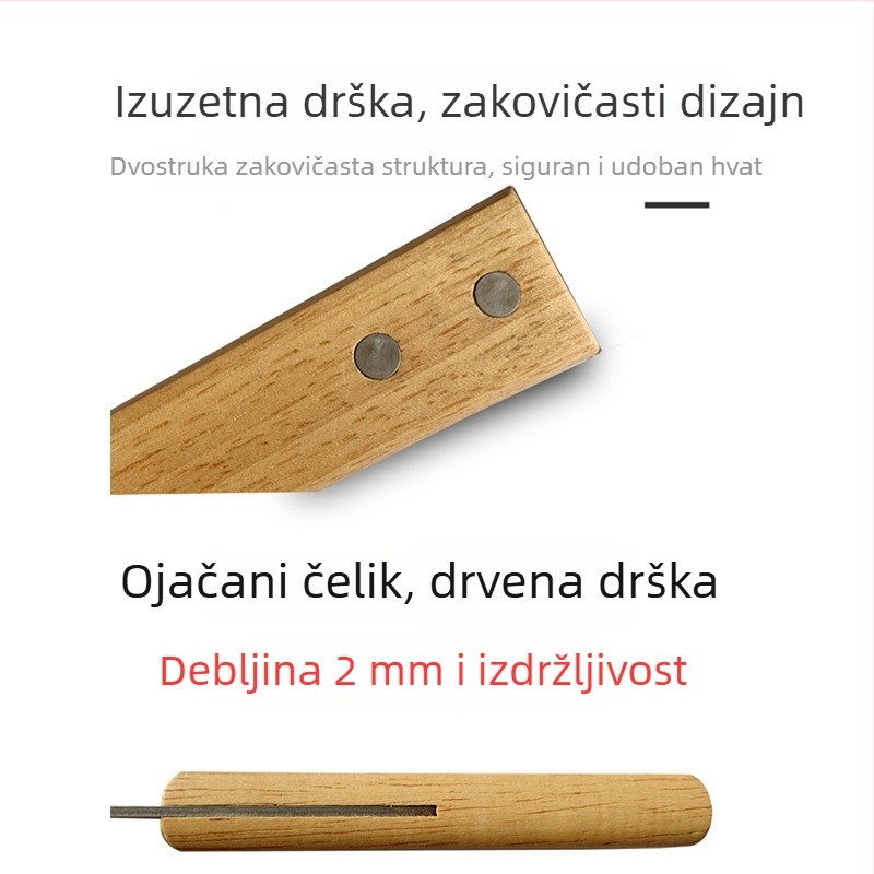 Nehrđujuća čelična špachtla s japanskim stilom pod kutom, za čišćenje zidova i žbuke