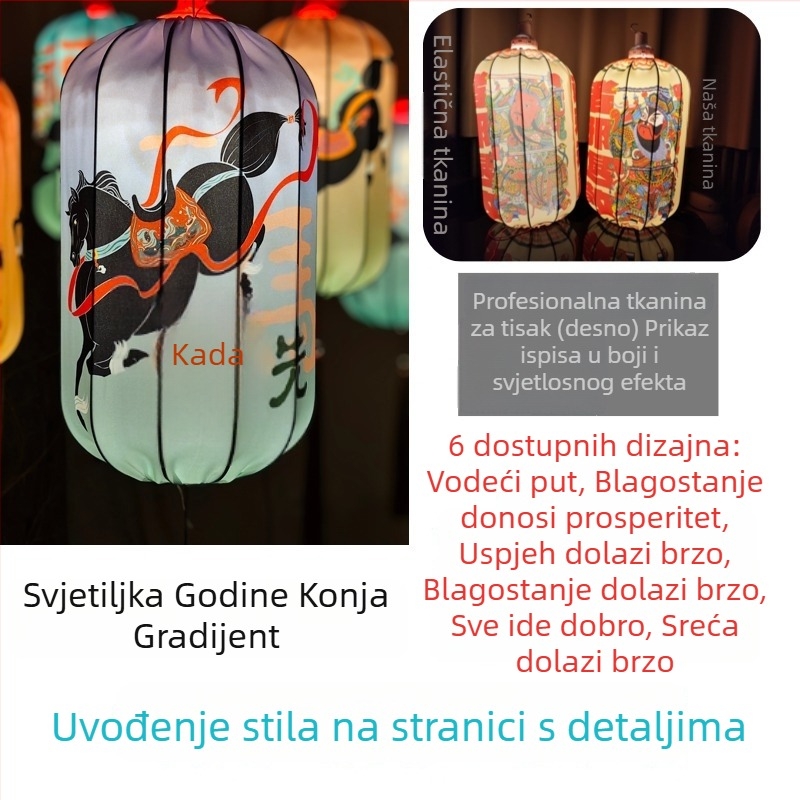 Vanjska vodootporna metalna lanterna s kineskim stilom i nacionalnim umjetničkim trendom, dekoracija za festivale i tržnice